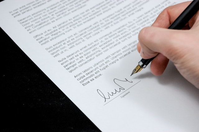 sign pen business document 48195